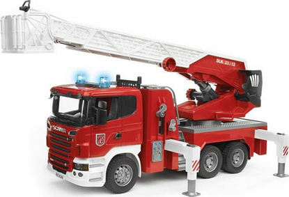 Prikaži podrobnosti za  Igrača GASILSKI TOVORNJAK Scania, R-serija, BRUDER Fotografija izdelka Igrača GASILSKI TOVORNJAK Scania, R-serija, BRUDER