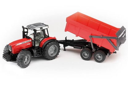 Prikaži podrobnosti za  Igrača TRAKTOR Massey Ferguson 7480 s prikolico, BRUDER Fotografija izdelka Igrača TRAKTOR Massey Ferguson 7480 s prikolico, BRUDER