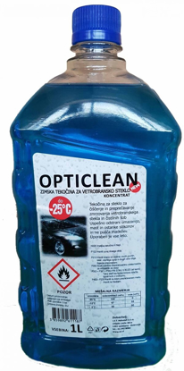 Prikaži podrobnosti za  Zimska tekočina za  steklo -25°C OPTICLEAN NEW, 1 L Fotografija izdelka Zimska tekočina za  steklo -25°C OPTICLEAN NEW, 1 L