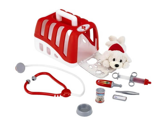 Fotografija izdelka Igrača Veterinarski potovalni kovček s plišasto mačko in pripomočki