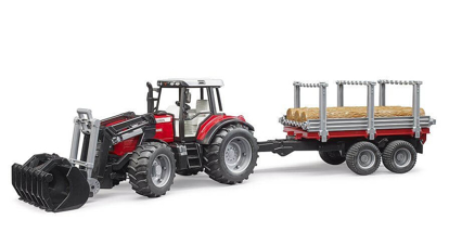 Prikaži podrobnosti za  Igrača TRAKTOR MASSEY FERGUSON 7480 s prikolico in nakladačem, BRUDER Fotografija izdelka Igrača TRAKTOR MASSEY FERGUSON 7480 s prikolico in nakladačem, BRUDER