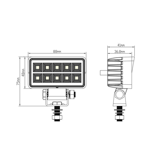 Fotografija izdelka Žaromet  delovni  LED 10x LED 1600 LM