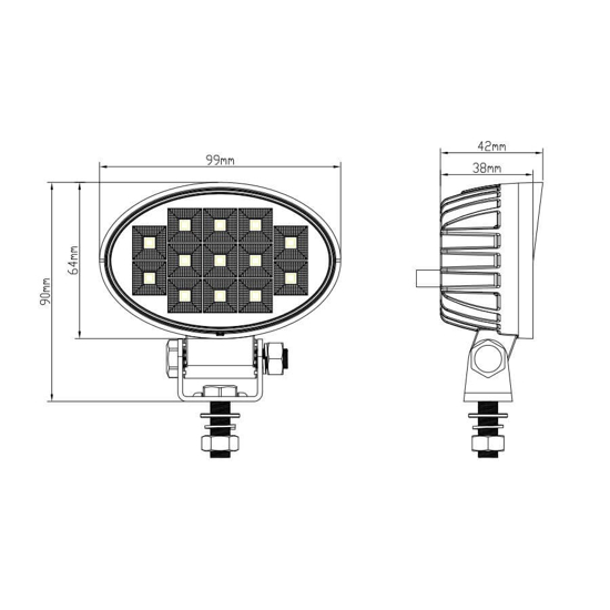 Fotografija izdelka Žaromet  delovni  LED 13x LED 1269 LM