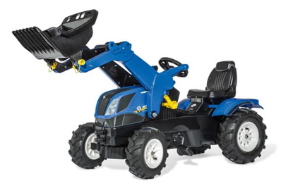 Prikaži podrobnosti za  Igrača traktor New Holland rollyFarmtrac z nakladačem, Rolly Toys Fotografija izdelka Igrača traktor New Holland rollyFarmtrac z nakladačem, Rolly Toys