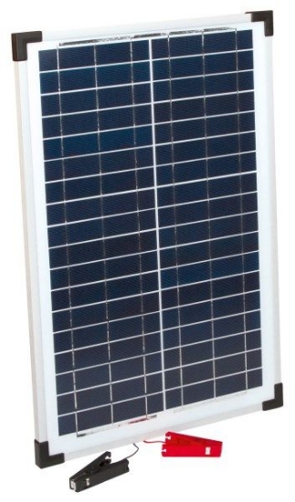 Fotografija izdelka Solarni panel 25 W z nosilcem in priklopi