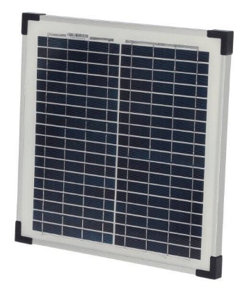Prikaži podrobnosti za  Solarni panel 25 W z nosilcem in priklopi Fotografija izdelka Solarni panel 25 W z nosilcem in priklopi