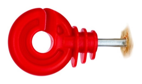 Fotografija izdelka Izolator okrogli z zarezo Compact  (50/1), rdeč