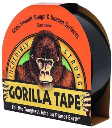 Fotografija izdelka GORILLA  lepilni trak črn (32m x 48 mm)