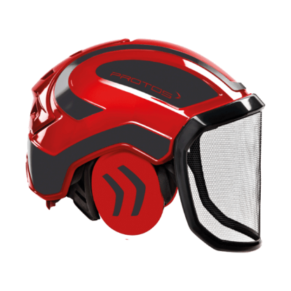 Fotografija izdelka Zaščitna Čelada PROTOS (rdeča-siva)