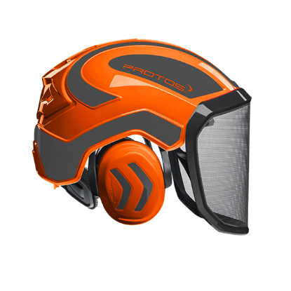 Fotografija izdelka Zaščitna Čelada PROTOS (oranžna-siva)
