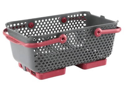 Prikaži podrobnosti za  Košara za vrtnine KAJO, siva/češnja, 20 L, 1 kom Fotografija izdelka Košara za vrtnine KAJO, siva/češnja, 20 L, 1 kom