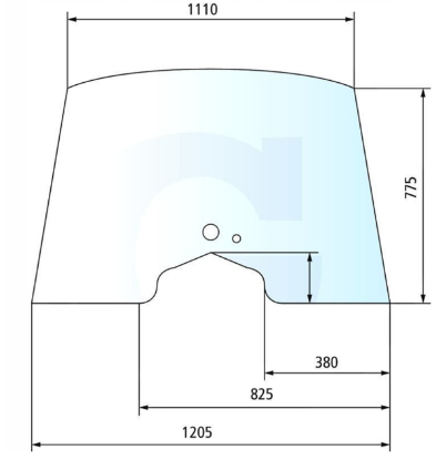 Prikaži podrobnosti za  Steklo kabine  - vetrobransko Fotografija izdelka Steklo kabine  - vetrobransko