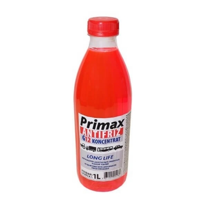 Prikaži podrobnosti za  Rdeč antifriz koncentrat G12 PRIMAX, 1 L  Fotografija izdelka Rdeč antifriz koncentrat G12 PRIMAX, 1 L