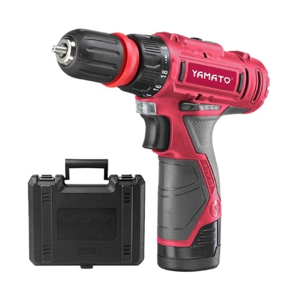 Fotografija izdelka Baterijski vijačnik z nastavkom YAMATO 1/2 2 Ah 12 V, komplet