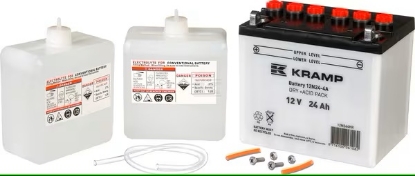Prikaži podrobnosti za  Akumulator 24Ah, 12V 220A KRAMP kumulator, 12V akumulator, 24Ah, akumulator za motorna vozila, akumulator za kosilnice, akumulator za vodni skuter, akumulator za motorno kolo, akumulator za štirikolesnik, akumulator za UTV, kmetijska mehanizacija, mehanizacija Miler, kmetijska oprema