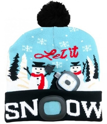 Prikaži podrobnosti za  Kapa modro-bela Št. L  Mehanizacija Miler, kmetijska mehanizacija, kmetijska oprema, kapa z LED lučkami, modro-bela kapa, SMD LED kapa, kapa za zimo, praznična kapa, USB napajanje, kapa snežaki, božična kapa, zimska kapa z lučkami, kapa za zabavo, LED svetlobna kapa.