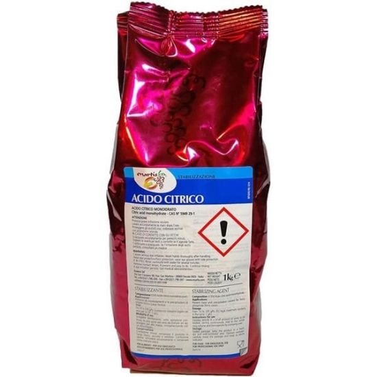 Fotografija izdelka Enološko sredstvo Citronska kislina 1 kg