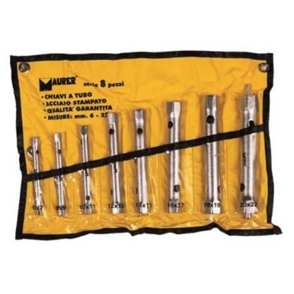 ključ cevni, garnitura ključev, MAURER orodje, cevni ključ 6–22 mm, komplet ključev, ročno orodje, garnitura cevnih ključev, mehanizacija miler, cevni ključi za delavnico, ključi za montažo, robustni cevni ključi