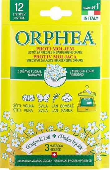 Fotografija izdelka Lističi cvet proti moljem ORPHEA, 12 kom