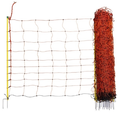 električna mreža za ovce, OviNet, AKO mreža, mreža za pašnik, električna ograja za ovce, mreža z dvojno konico, mreža za male živali, pašna ograja, mreža 108 cm, oranžna mreža, električna mreža 50m