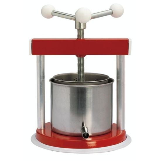 stiskalnica za sadje TOMMY, ročna stiskalnica, mini preša za sadje, stiskalnica za sokove, priprava domačih sokov, inox stiskalnica, stiskalnica za marmelado, barvana jeklena stiskalnica, stiskalnica za likerje, preša za grozdje