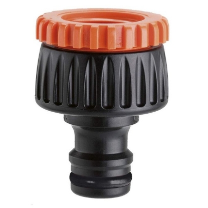 Claber spojka, hitra spojka za pipo, Quick-Click Claber, spojka za cev 3/4, spojka za cev 1/2, adapter za pipo, Claber 8591, PVC priključek za vrtno cev, spoj brez orodja, UV odporna spojka, vodotesna spojka