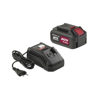 yamato akumulator, 20v baterija, 4ah baterija, litij-ionski akumulator, yamato myx baterija, baterija s polnilcem, univerzalni polnilec, yamato 20v akumulator, akumulatorsko orodje baterija, polnilni komplet yamato