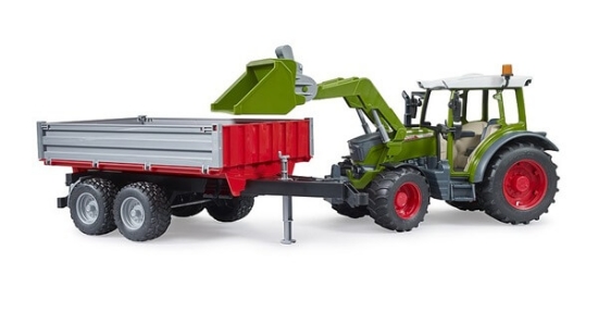 Fotografija izdelka Igrača Traktor Fendt 211 Vario z nakladačem in prikolico, Bruder