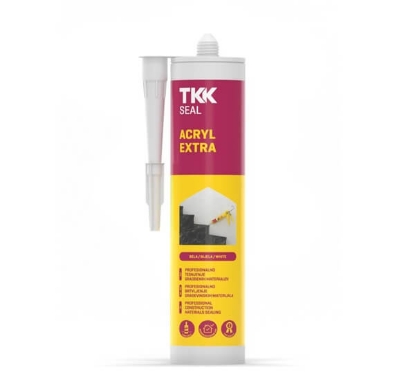 Prikaži podrobnosti za  Silikon TKK akrilni EXTRA beli 300 ml Fotografija izdelka Silikon TKK akrilni EXTRA beli 300 ml