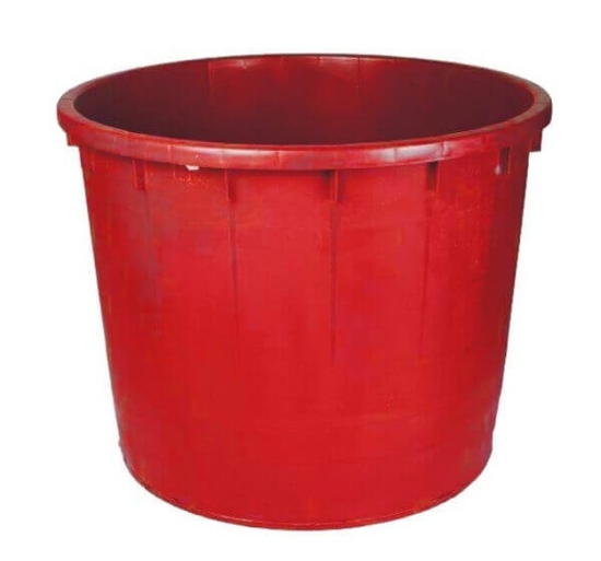 kad PPL 100L, plastična kad 100L, rdeča kad PPL, kad za gospodinjstvo, kad za kmetijstvo, kad za predelavo, kad za zelje, plastična posoda 100L, robustna plastična kad, kmetijska oprema, kmetijska mehanizacija