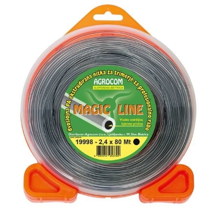 nitka za kosilnico, trim nitka 2,4 mm, kosilna nitka 80 m, nitka z ojačitvijo, okrogla nitka za koso, rezalna nitka za travo, nadomestna nitka za kosilnico, nitka za trimer, kosilni pribor, oprema za kosilnico