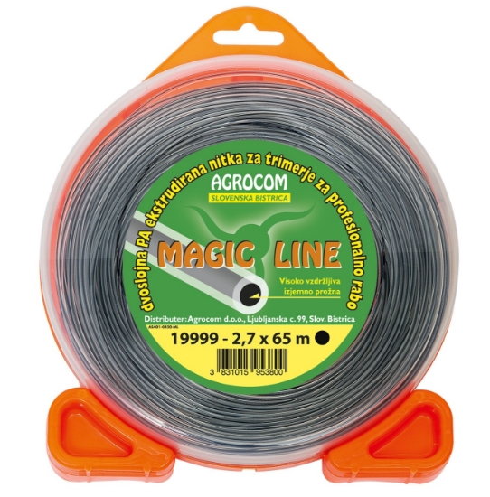 nitka za kosilnico, kosilna nitka 2,7 mm, trim nitka 65 m, nitka z ojačitvijo, okrogla nitka za kosilnico, kosilna nitka močna, pribor za kosilnico, oprema za trimer, rezalna nitka za kosilnico, nitka za trimer