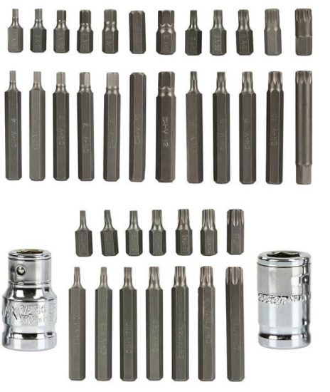Fotografija izdelka Nastavki inbus-Torx 40 delni PVC škatla