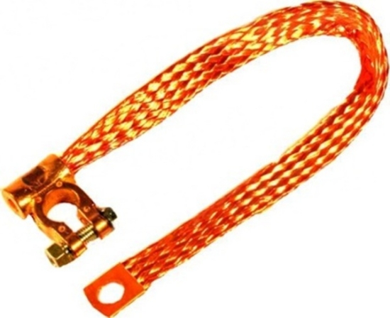 kabel mase 400 mm, minus kabel oranžen, akumulatorski kabel 25 mm², kabel z maso klemo, električni priključni kabel, oranžen minus kabel