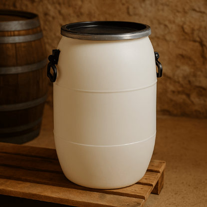 sod 50l plastika, plastični sod z zaponko, sod za shranjevanje, sod za tekočine, sod s kovinskim zapiranjem