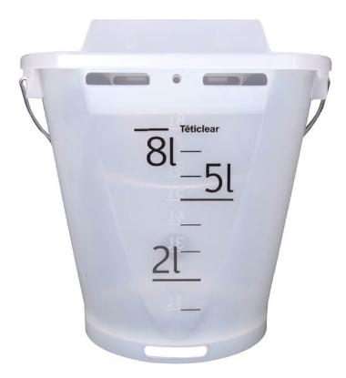 Fotografija izdelka Vedro za napajanje telet- PVC prozorno z držalom