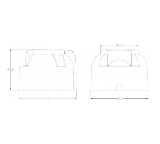 Fotografija izdelka Vtičnica 7-polna alu-kovinska