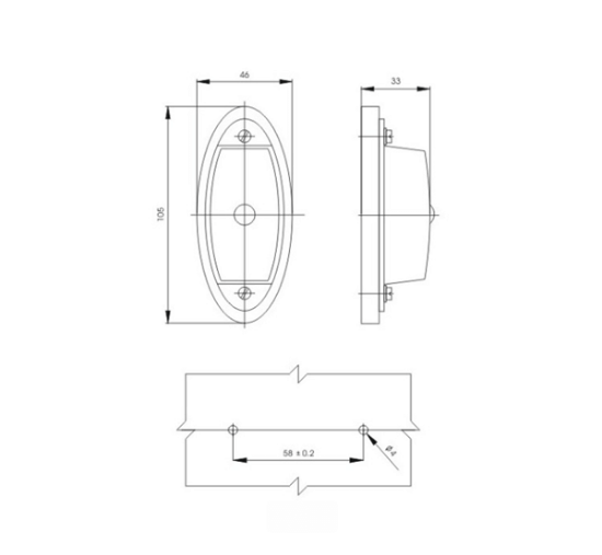 Fotografija izdelka Označevalna luč, bela, KAMAR