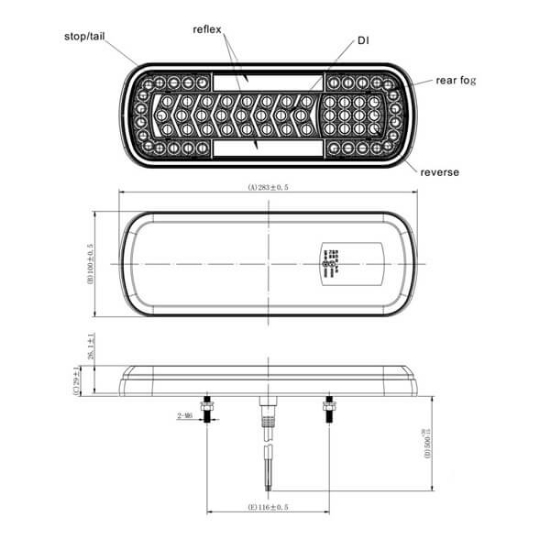Fotografija izdelka Svetilka stop LED 12/24