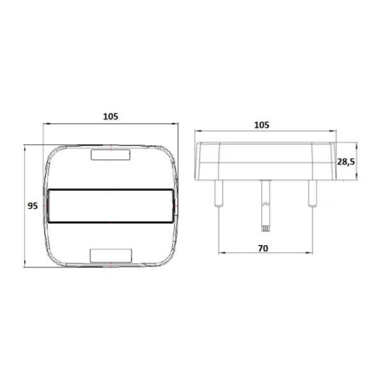 Fotografija izdelka Svetilka Stop LED, univerzalna brezbarvno steklo