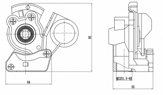 Fotografija izdelka Priključek zračnih zavor z ventilom M22 - RUMEN