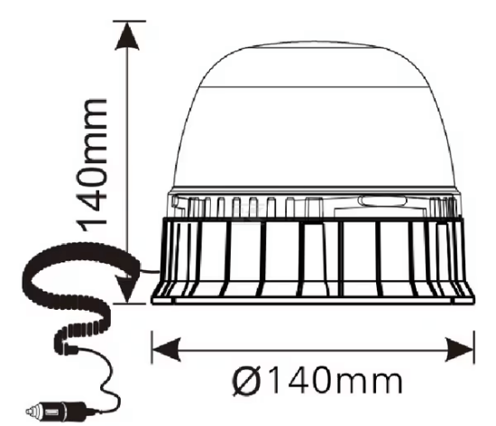 Fotografija izdelka Svetilka rotacijska LED 12/24V magnetna