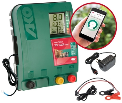 AKO Power Station XDi 10000 Smart, električni pašni aparat, pametni pašni aparat, DUO 12/230 V, 15 J, pašni sistem, električni pastir, AKO smart Energizer, pametni nadzor, ograja za živali, profesionalni pašni aparat