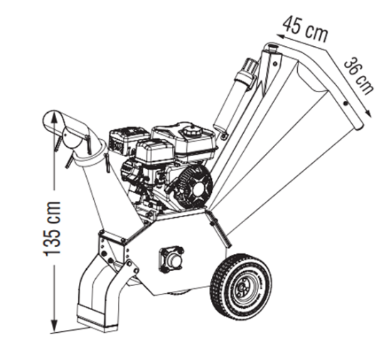 Fotografija izdelka Drobilnik vej motorni CIP120-S ZANON