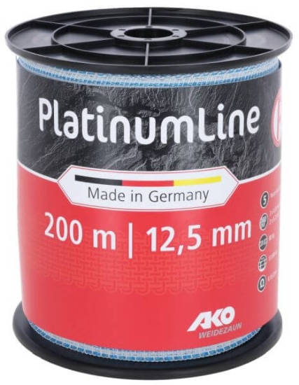Fotografija izdelka Trak za pašne ograje  PlatinumLine, 200 m	x 12,5 mm