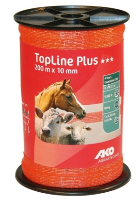 Fotografija izdelka Trak za pašne ograje TopLine Plus, 200 m x 10 mm