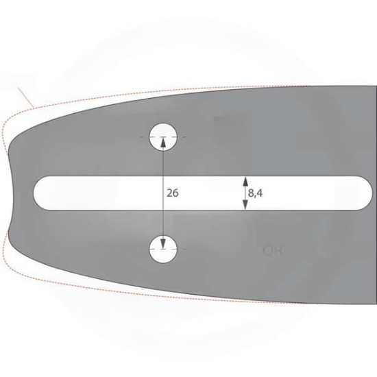 Fotografija izdelka Meč za motorno žago 16", 60cm 0,325" / 1,5 / 66 čl. / 33 zob