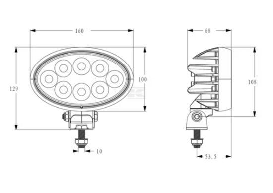 Fotografija izdelka Delovna luč LED 56W 5320 lm ovalna