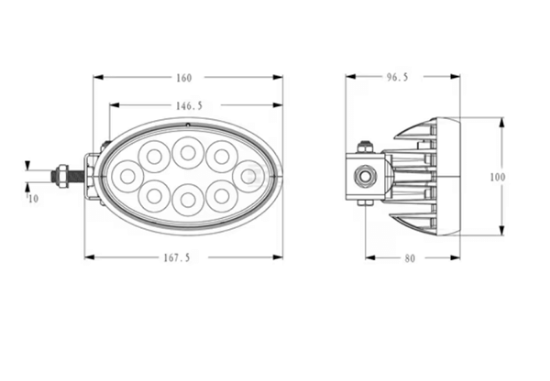 Fotografija izdelka Delovna luč LED 56W 5320 lm ovalna