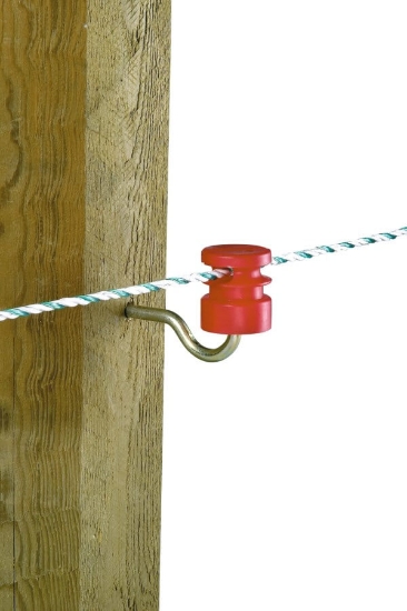 Fotografija izdelka Izolator z zarezo rdeč 100 kos